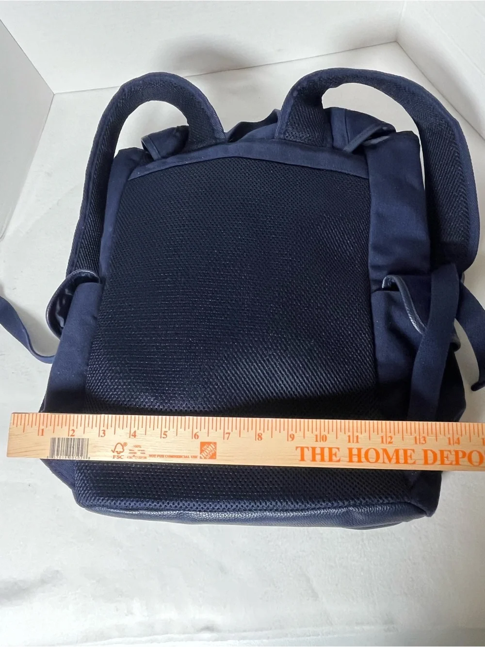 Polo by Ralph Lauren Navy Canvas Backpack with Leather-Trim Straps